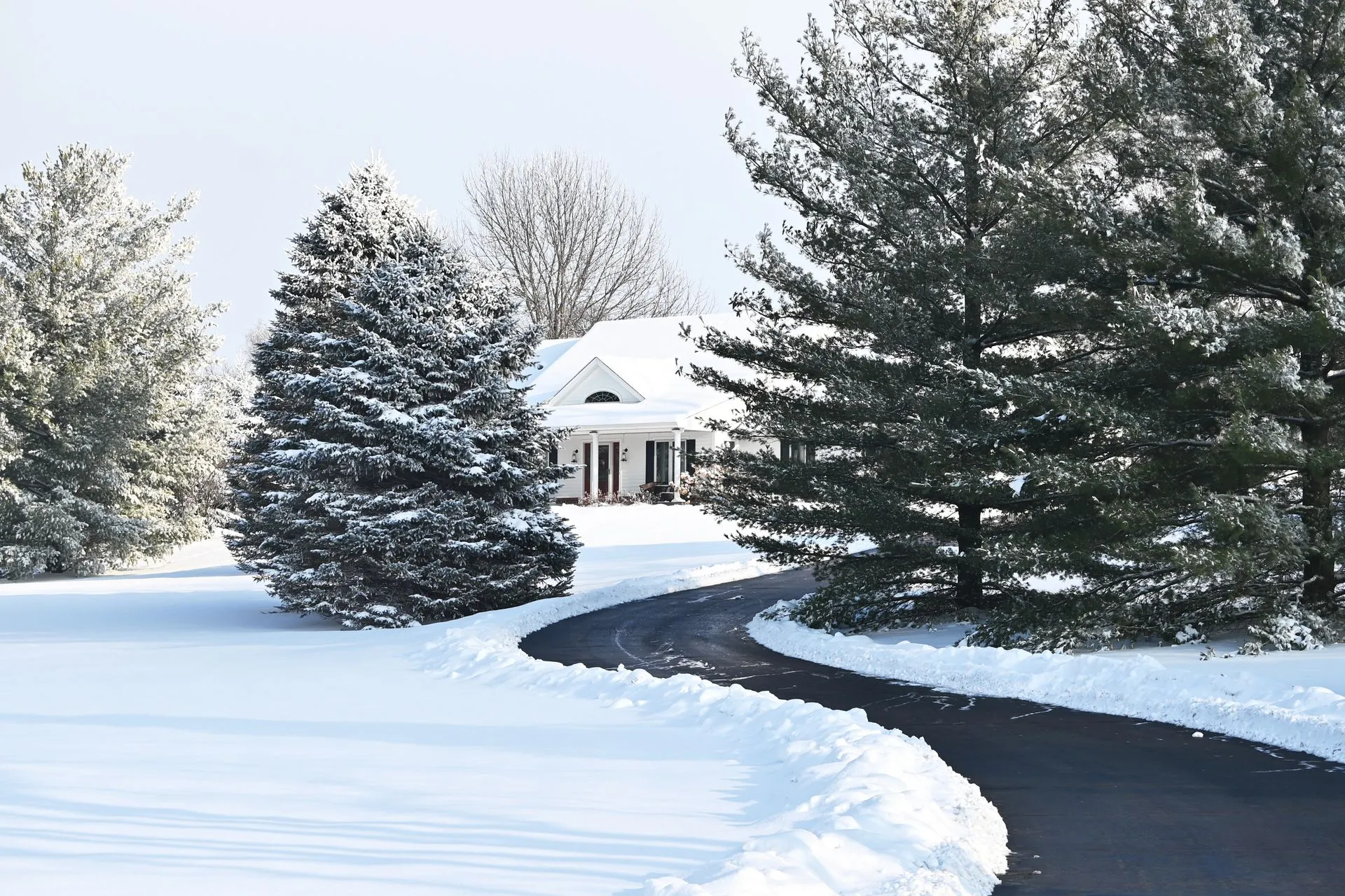 Snowy driveway